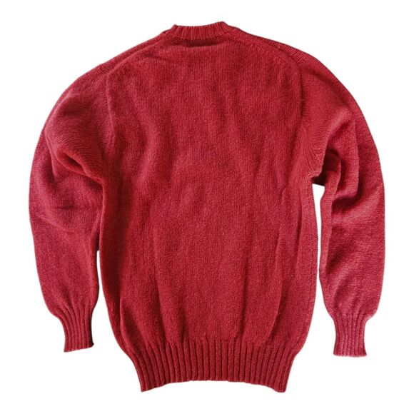 Vtg Braemar 100% Scottish New Wool Sweater Red Crewneck Womans M (38) - Picture 2 of 8